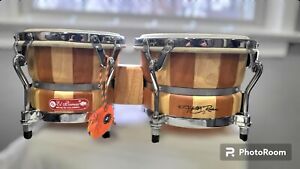 This Is A Set Hand Made HR El piernas Bongo From Colombia Natural Wood