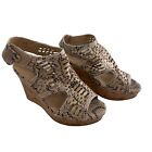 Maurices Animal Print Platform Shoes Size 7.5 Snakeskin High Heel Cork Sandal