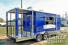 New ListingNEW 2024 7X20 Enclosed Mobile Kitchen Concession Food Vending BBQ Porch Trailer