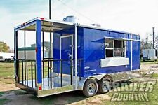NEW 2024 7X20 Enclosed Mobile Kitchen Concession Food Vending BBQ Porch Trailer