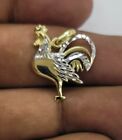 10KT Gold Rooster  pendant,Premium Quality,2.5mm bail, 1.70 grm