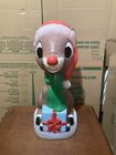Blow Mold reindeer with present 24” Christmas Blowmold