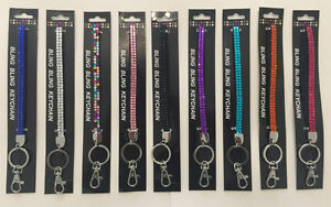 New Bling Bling Keychain Wrist strap Rhinestone Key Chain.Choose your Color