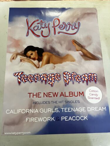 Katy Perry Teenage Dream Album Promo Poster 2010 Rare ! California Girls 24x18