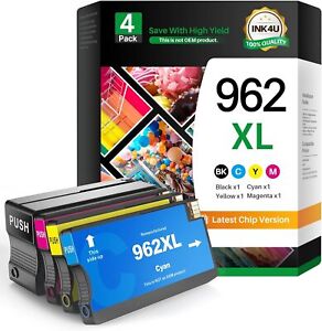 4PK Compatible 962XL Ink for HP OfficeJet Pro 9015e 9018e 9025e 9010e 9020e