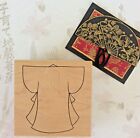 Traditional Japanese Blank Kimono Wood Mount Rubber Stamp Japan Culture Geisha