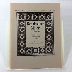 New ListingWorld Renaissance Motets In English 3 equal Voices a cappella Vol 1 Sheet Music