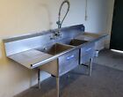 commercial utility prep sink stainless steel