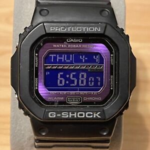 Casio G-Shock GLS-5600L-1 G-Lide Leather Band Purple LCD Square Digital Watch