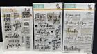 Simon Says Stamp GREETINGS Sentiments Sayings Love Friends Rubber Stamps Lot