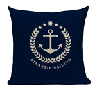 Anchor Atlantic N20 Cushion Pillow Cover Whale Watching Sailor Sailing Ship