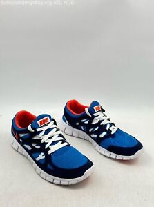 Men's Nike Free Run 2 'Light Photo Blue Orange' #537732-403 Sneakers- Size 12