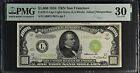 1934 $1000 Federal Reserve Note Bill FRN FR-2211- Certified PMG 30 (Very Fine)