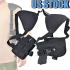 Tactical Universal Gun Holster Shoulder Pistol Holder with Double Magazine Pouch
