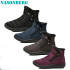 Womens Cozy Waterproof Winter Thermal Warm Snow Boots Fur Lined Shoes Slip On