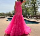 GORGEOUS Christina Wu pink mermaid prom dress, size 0