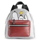 Peanuts Snoopy and Woodstock Mini Backpack Red Silver 3D Appliqué-New With Tags