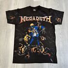 Megadeth band skull all over print single stitch black t-shirt size Meduim