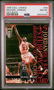 New ListingPSA 8 MICHAEL JORDAN 1995 Collector's Choice He's Back #M5 Chicago Bulls NM-MT
