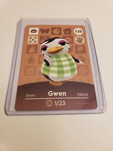 Gwen # 125 Animal Crossing Amiibo Horizons Card Series 2 MINT NEVER SCANNED!