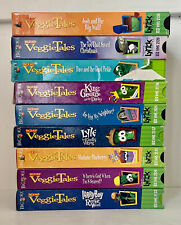 VeggieTales VHS Lot of 9 Tapes Larry Boy Rumor Weed King George Ducky Blueberry