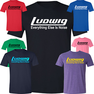 Ludwig Logo T-Shirt Men's Unisex Tee Zildjian Cymbals Pearl DW Drums Band Music