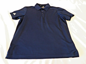 Adidas Golf Polo Mens Large Navy Blue Casual Core Basic Short Sleeve