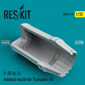 RESRSU320099U 1:32 ResKit F-35A F-35C Lightning II Exhaust Nozzle (TRP kit)