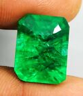 Natural Colombian Green Emerald 12.25 Ct Emerald Cut Loose Gemstone CERTIFIED