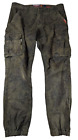 Superdry Men's Cargo Army Military Style Pants Camo 32x32 Camouflage