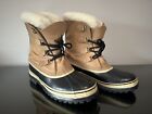 Men’s Sorel Caribou Size 12 Leather Waterproof Wool Insulated Winter Snow Boots