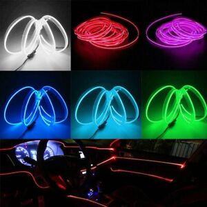 5m Car Interior Atmosphere Wire Auto Strip Light LED Decor Lamp Accessories USB