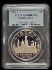 1996-P $1 Silver Commem Smithsonian PCGS Proof 69 Deep Cameo (Z-0268)