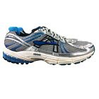 Brooks Men's Size 12 2E WIDE Adrenaline GTS 12 Silver White Running Shoes