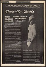 ANDRE DE SHIELDS__Original 1979 Trade AD / poster__reviews__The Wiz__Cabaret