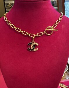 Upcycled CHANEL charm necklace