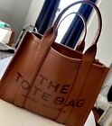 Marc Jacobs The Leather Tote Bag | Medium Argon Oil Brown — Pre-owned