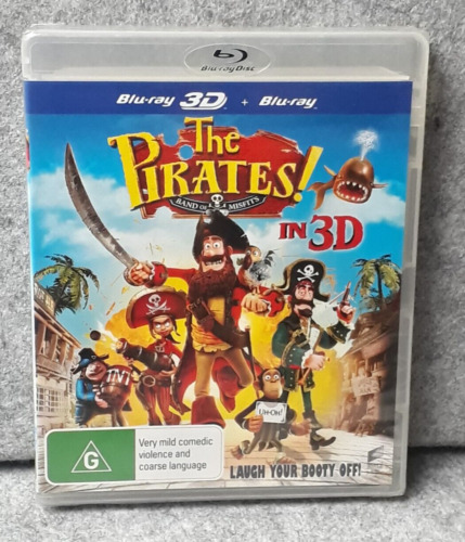 NEW: THE PIRATES! Band of Misfits IN 3D Movie Blu-ray Region ALL Free Fast Post