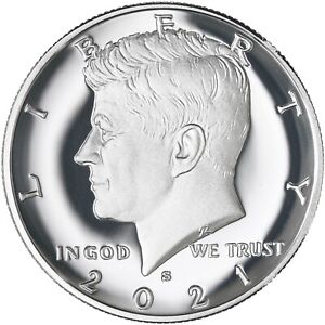 2021 S Kennedy Half Dollar Gem Deep Cameo 99.9% Silver Proof