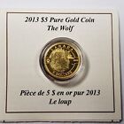 2013 $5 Canada The Wolf 1/10 oz .9999 Gold Coin - RCM COA - SKU-G3159