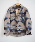 Jachs New York Aztec wool blend Sherpa lined Fleece men's shirt jacket NEW