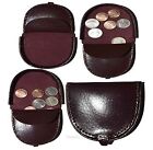 Burgundy Unisex Leather change purses Coin case Vintage styled change purse