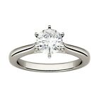 GIA CERTIFIED 1.02CT ROUND NATURAL DIAMOND 14K GOLD SIX PRONG SET SOLITAIRE RING