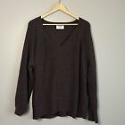 Old Navy Chocolate Brown V-Neck Pullover Sweater Size XL