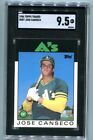 1986 Topps Traded Jose Canseco RC #20T SGC 9.5 MINT+