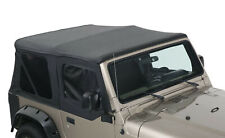 Front Rear Soft Top + Upper Skins Diamond Black For 97-06 Jeep Wrangler TJ 2 Dr (For: 1999 Jeep Wrangler)