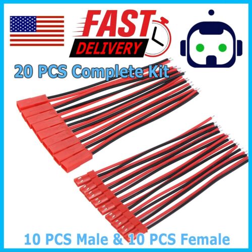 10 pairs 145mm JST Plug Connector Cable Male Female RC Lipo Battery 1.25 PH