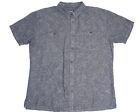 Patagonia Shirt Short-Sleeve Button-Down Hemp Organic Cotton Mens Size XXL Navy