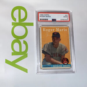 Roger Maris ROOKIE PSA 2 Topps Collector Card Antique Vintage RC Indians 1958