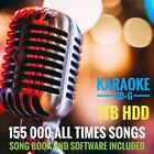 Massive USB KARAOKE HDD cdg+mp3 Collection 155k all times songs 1Tb Hard Drive